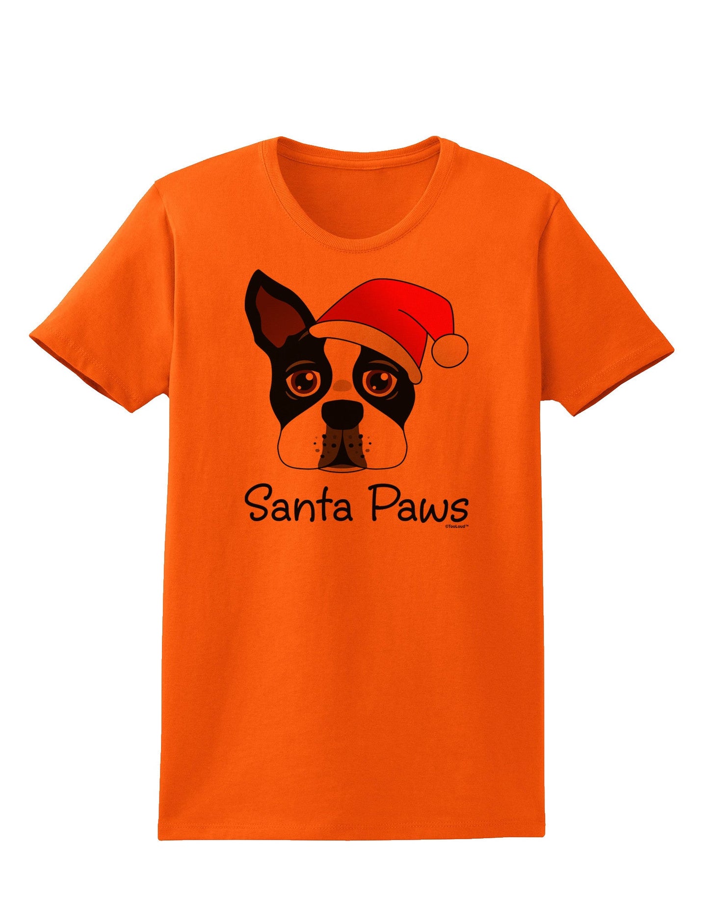 Santa Paws Christmas Dog Womens T-Shirt-Womens T-Shirt-TooLoud-Orange-X-Small-Davson Sales