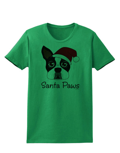 Santa Paws Christmas Dog Womens T-Shirt-Womens T-Shirt-TooLoud-Kelly-Green-X-Small-Davson Sales