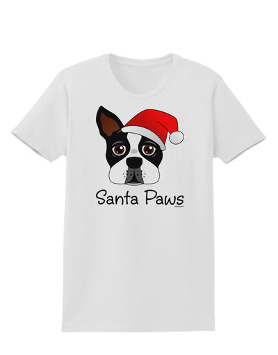 Santa Paws Christmas Dog Womens T-Shirt-Womens T-Shirt-TooLoud-White-X-Small-Davson Sales