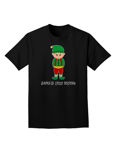 Santa's Little Helper Christmas Elf Boy Adult Dark T-Shirt-Mens T-Shirt-TooLoud-Black-Small-Davson Sales