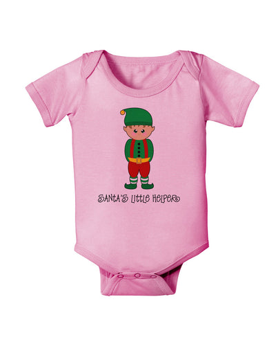 Santa's Little Helper Christmas Elf Boy Baby Romper Bodysuit-Baby Romper-TooLoud-Light-Pink-06-Months-Davson Sales