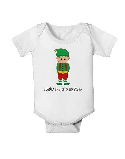 Santa's Little Helper Christmas Elf Boy Baby Romper Bodysuit-Baby Romper-TooLoud-White-06-Months-Davson Sales