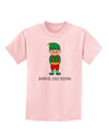 Santa's Little Helper Christmas Elf Boy Childrens T-Shirt-Childrens T-Shirt-TooLoud-PalePink-X-Small-Davson Sales