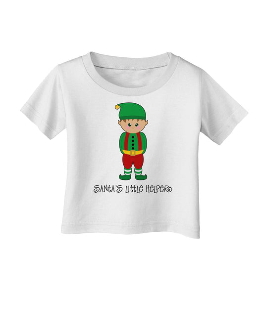 Santa's Little Helper Christmas Elf Boy Infant T-Shirt-Infant T-Shirt-TooLoud-White-06-Months-Davson Sales