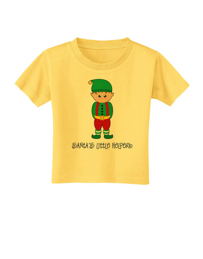 Santa's Little Helper Christmas Elf Boy Toddler T-Shirt-Toddler T-Shirt-TooLoud-Yellow-2T-Davson Sales