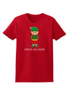 Santa's Little Helper Christmas Elf Boy Womens Dark T-Shirt-TooLoud-Red-X-Small-Davson Sales