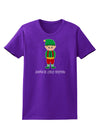 Santa's Little Helper Christmas Elf Boy Womens Dark T-Shirt-TooLoud-Purple-X-Small-Davson Sales