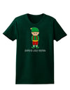 Santa's Little Helper Christmas Elf Boy Womens Dark T-Shirt-TooLoud-Forest-Green-Small-Davson Sales