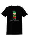 Santa's Little Helper Christmas Elf Boy Womens Dark T-Shirt-TooLoud-Black-X-Small-Davson Sales