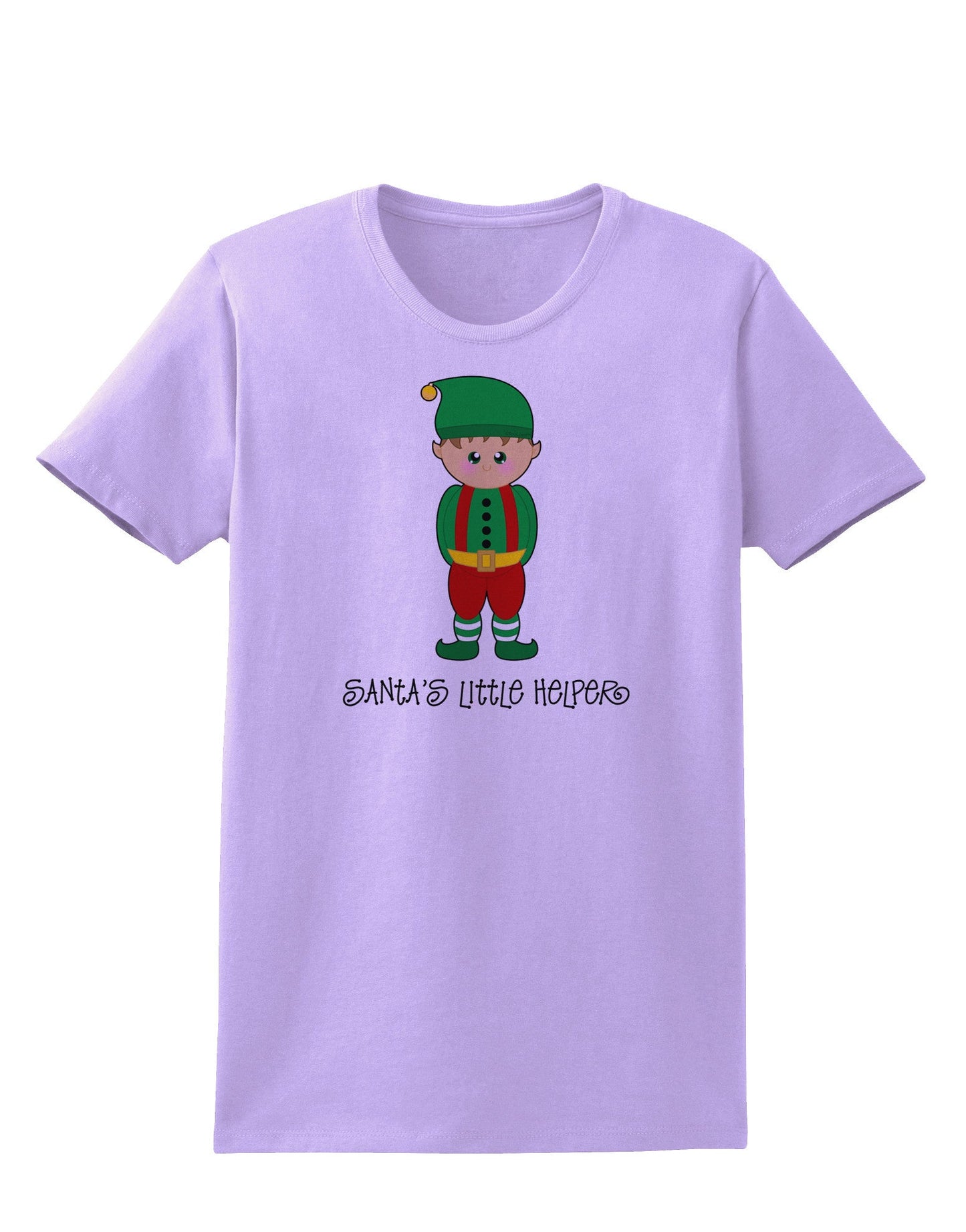 Santa's Little Helper Christmas Elf Boy Womens T-Shirt-Womens T-Shirt-TooLoud-Lavender-X-Small-Davson Sales