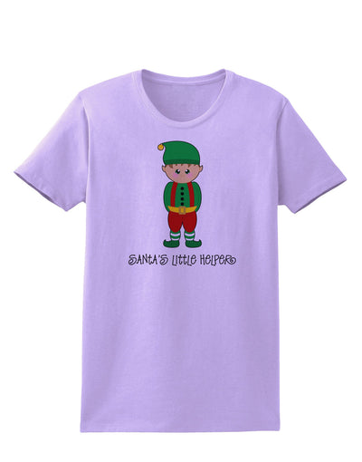 Santa's Little Helper Christmas Elf Boy Womens T-Shirt-Womens T-Shirt-TooLoud-Lavender-X-Small-Davson Sales