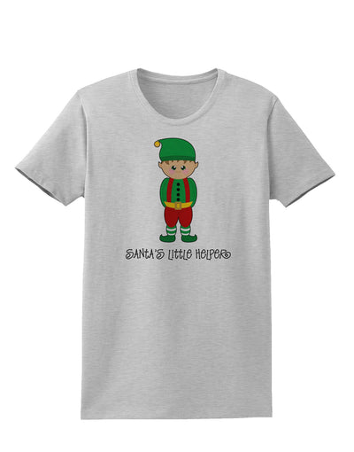 Santa's Little Helper Christmas Elf Boy Womens T-Shirt-Womens T-Shirt-TooLoud-AshGray-X-Small-Davson Sales