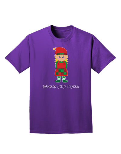 Santa's Little Helper Christmas Elf Girl Adult Dark T-Shirt-Mens T-Shirt-TooLoud-Purple-Small-Davson Sales