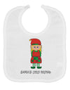 Santa's Little Helper Christmas Elf Girl Baby Bib