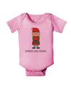 Santa's Little Helper Christmas Elf Girl Baby Romper Bodysuit-Baby Romper-TooLoud-Light-Pink-06-Months-Davson Sales