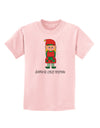 Santa's Little Helper Christmas Elf Girl Childrens T-Shirt-Childrens T-Shirt-TooLoud-PalePink-X-Small-Davson Sales