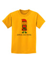 Santa's Little Helper Christmas Elf Girl Childrens T-Shirt-Childrens T-Shirt-TooLoud-Gold-X-Small-Davson Sales