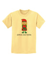 Santa's Little Helper Christmas Elf Girl Childrens T-Shirt-Childrens T-Shirt-TooLoud-Daffodil-Yellow-X-Small-Davson Sales