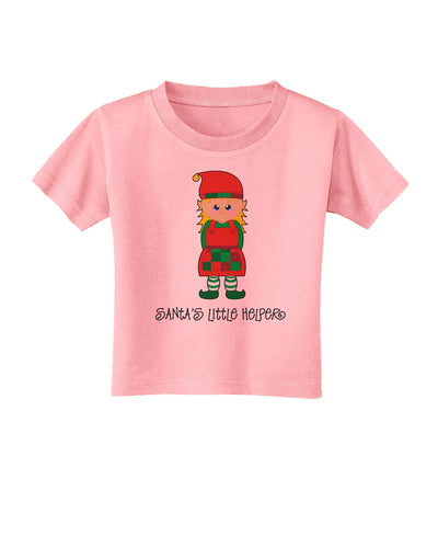 Santa's Little Helper Christmas Elf Girl Toddler T-Shirt-Toddler T-Shirt-TooLoud-Candy-Pink-2T-Davson Sales