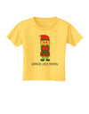 Santa's Little Helper Christmas Elf Girl Toddler T-Shirt-Toddler T-Shirt-TooLoud-Yellow-2T-Davson Sales