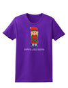 Santa's Little Helper Christmas Elf Girl Womens Dark T-Shirt-TooLoud-Purple-X-Small-Davson Sales