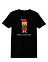 Santa's Little Helper Christmas Elf Girl Womens Dark T-Shirt-TooLoud-Black-X-Small-Davson Sales