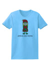 Santa's Little Helper Christmas Elf Girl Womens T-Shirt-Womens T-Shirt-TooLoud-Aquatic-Blue-X-Small-Davson Sales