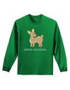 Santa's Little Helper Cute Rudolph - Christmas Adult Long Sleeve Dark T-Shirt by TooLoud-TooLoud-Kelly-Green-Small-Davson Sales