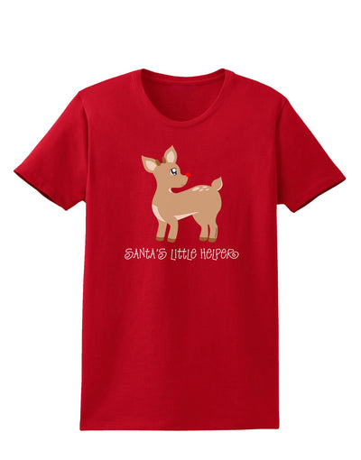 Santa's Little Helper Cute Rudolph - Christmas Womens Dark T-Shirt by TooLoud-Womens T-Shirt-TooLoud-Red-X-Small-Davson Sales