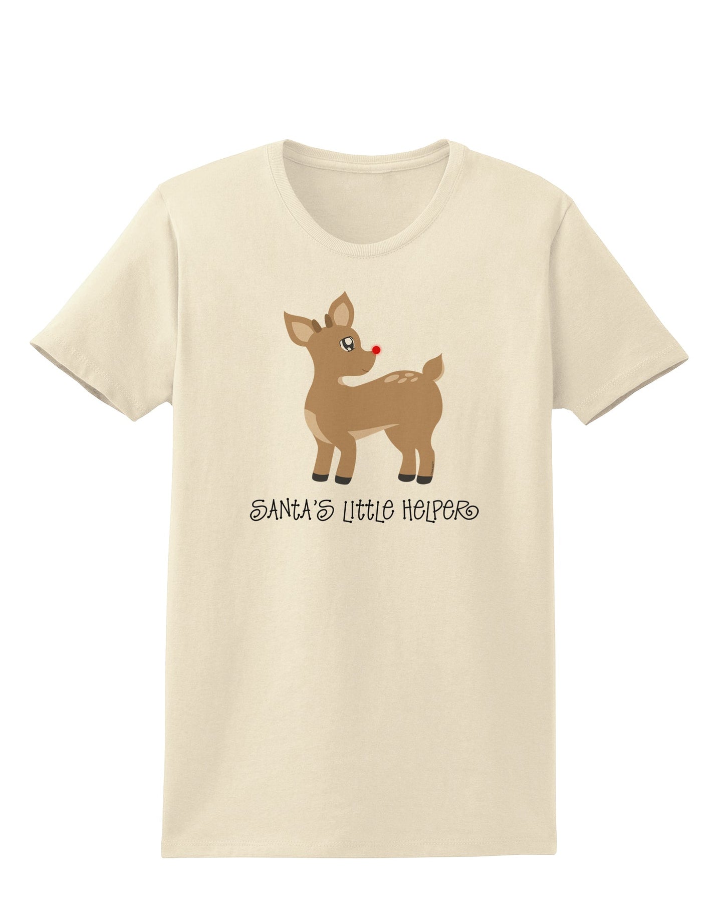 Santa's Little Helper Cute Rudolph - Christmas Womens T-Shirt by TooLoud-Womens T-Shirt-TooLoud-Natural-X-Small-Davson Sales