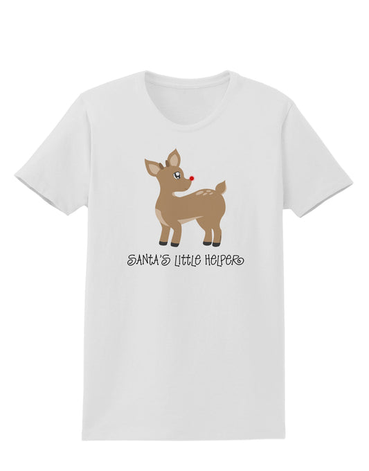Santa's Little Helper Cute Rudolph - Christmas Womens T-Shirt by TooLoud-Womens T-Shirt-TooLoud-White-X-Small-Davson Sales