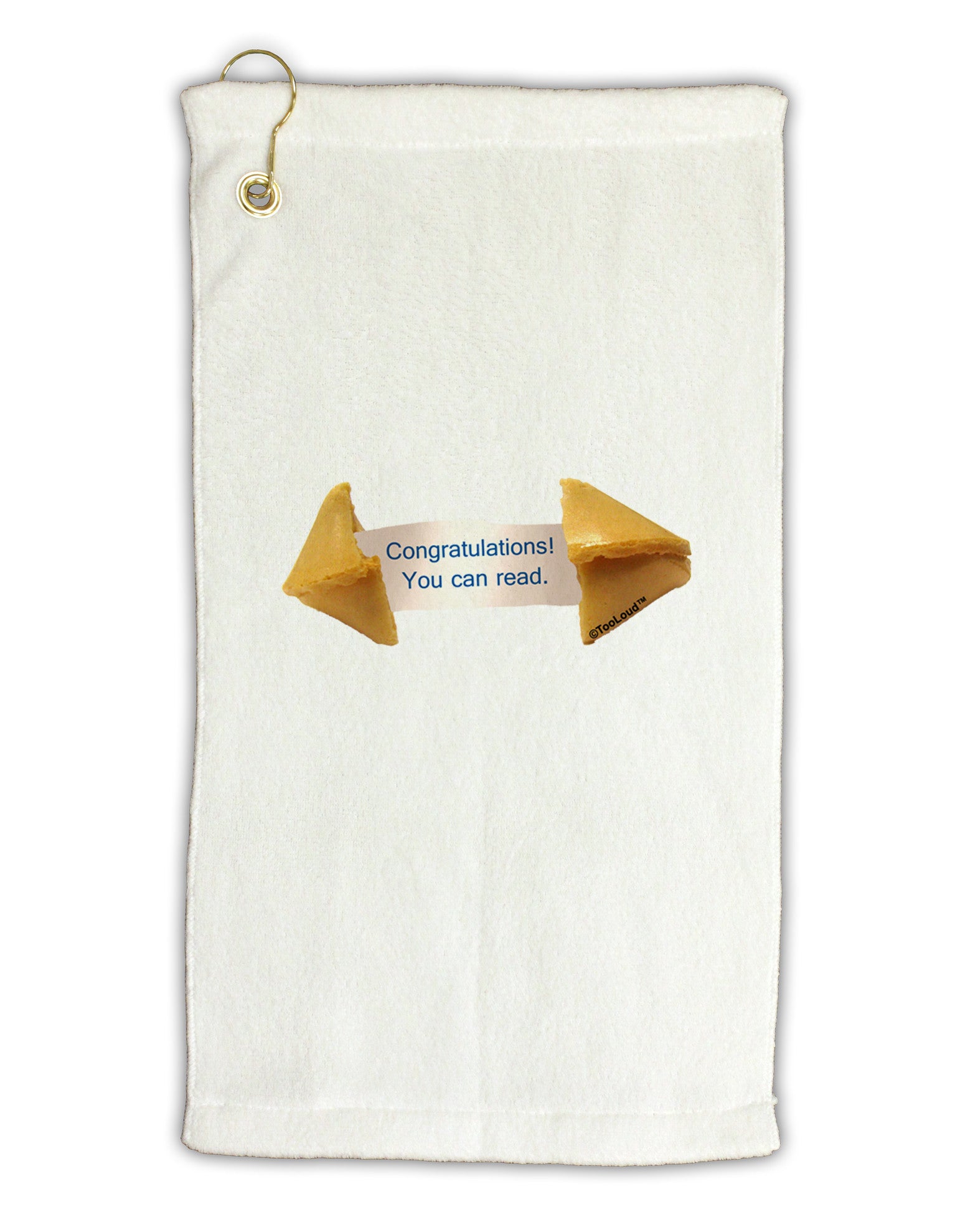 Sarcastic Fortune Cookie Micro Terry Gromet Golf Towel 11&#x22;x19-Golf Towel-TooLoud-White-Davson Sales