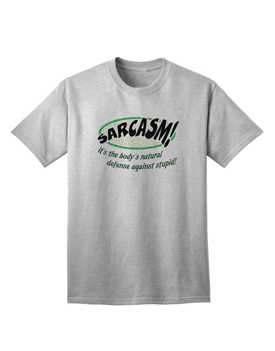 Sarcastic Natural Defense Adult T-Shirt: A Clever Wardrobe Choice for Wit and Humor-Mens T-shirts-TooLoud-White-Small-Davson Sales