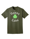 Sassy Lass St Patricks Day Adult Dark T-Shirt-Mens T-Shirt-TooLoud-Military-Green-Small-Davson Sales