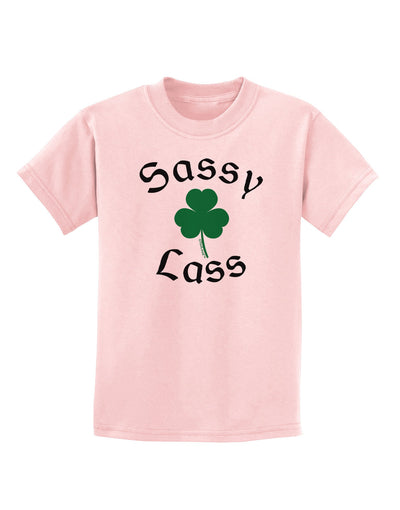 Sassy Lass St Patricks Day Childrens T-Shirt-Childrens T-Shirt-TooLoud-PalePink-X-Small-Davson Sales