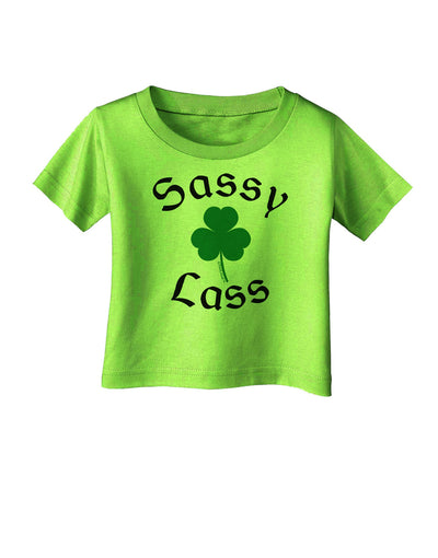 Sassy Lass St Patricks Day Infant T-Shirt-Infant T-Shirt-TooLoud-Lime-Green-06-Months-Davson Sales