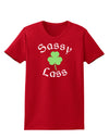 Sassy Lass St Patricks Day Womens Dark T-Shirt-TooLoud-Red-X-Small-Davson Sales