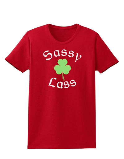 Sassy Lass St Patricks Day Womens Dark T-Shirt-TooLoud-Red-X-Small-Davson Sales