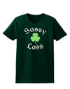 Sassy Lass St Patricks Day Womens Dark T-Shirt-TooLoud-Forest-Green-Small-Davson Sales