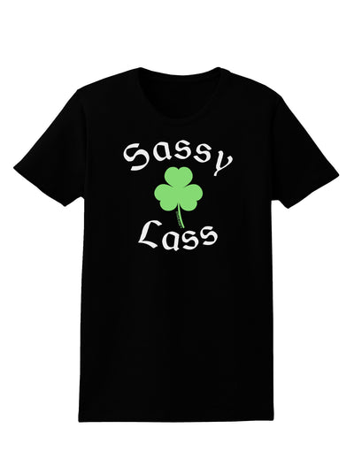 Sassy Lass St Patricks Day Womens Dark T-Shirt-TooLoud-Black-X-Small-Davson Sales