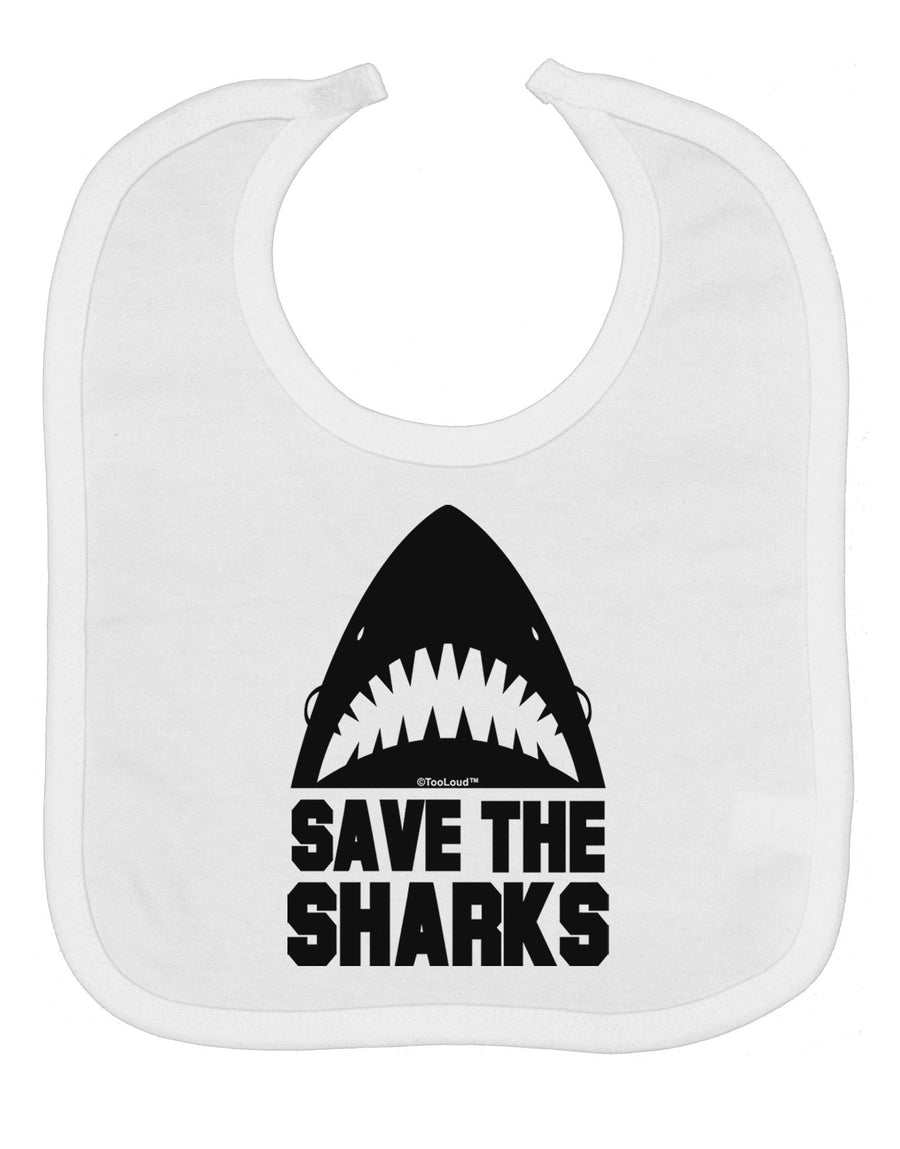 Save The Sharks Baby Bib