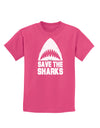 Save The Sharks Childrens Dark T-Shirt-Childrens T-Shirt-TooLoud-Sangria-X-Small-Davson Sales