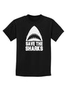 Save The Sharks Childrens Dark T-Shirt-Childrens T-Shirt-TooLoud-Black-X-Small-Davson Sales