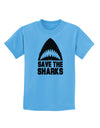 Save The Sharks Childrens T-Shirt-Childrens T-Shirt-TooLoud-Aquatic-Blue-X-Small-Davson Sales