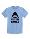 Save The Sharks Childrens T-Shirt-Childrens T-Shirt-TooLoud-Light-Blue-X-Small-Davson Sales