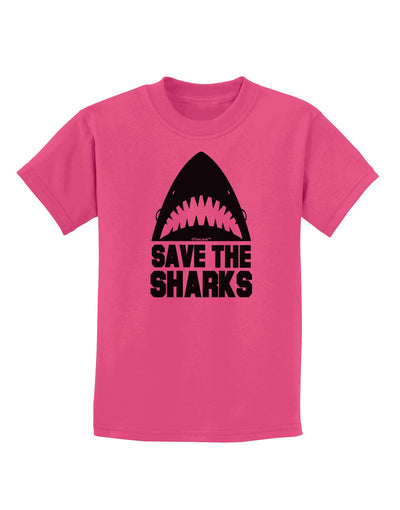 Save The Sharks Childrens T-Shirt-Childrens T-Shirt-TooLoud-Sangria-X-Small-Davson Sales