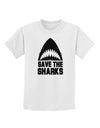 Save The Sharks Childrens T-Shirt-Childrens T-Shirt-TooLoud-White-X-Small-Davson Sales