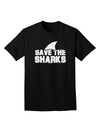 Save The Sharks - Fin Adult Dark T-Shirt-Mens T-Shirt-TooLoud-Black-Small-Davson Sales