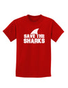 Save The Sharks - Fin Childrens Dark T-Shirt-Childrens T-Shirt-TooLoud-Red-X-Small-Davson Sales