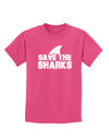 Save The Sharks - Fin Childrens Dark T-Shirt-Childrens T-Shirt-TooLoud-Sangria-X-Small-Davson Sales